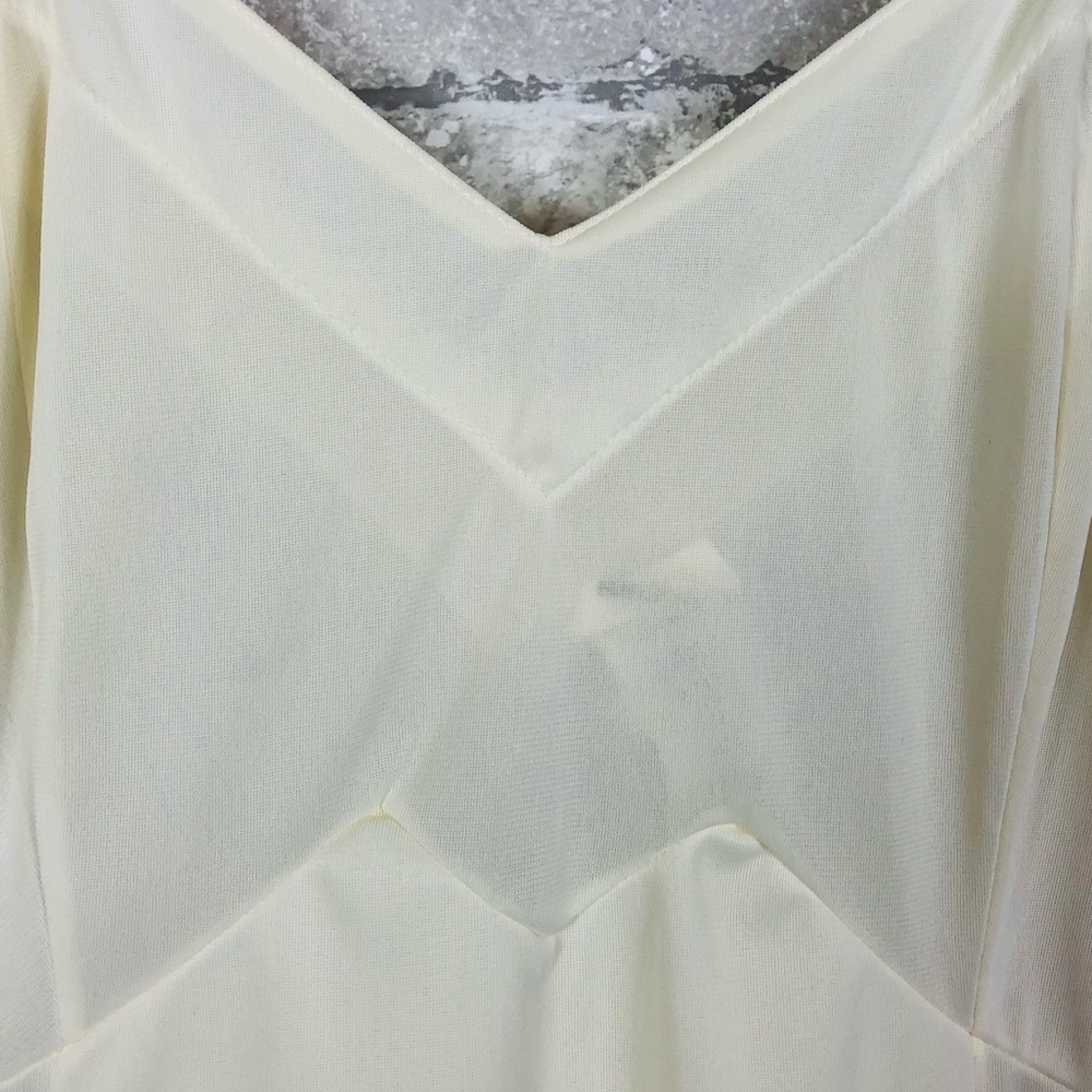 Vintage Mary Barron Pullover Full Slip Off White S - Picture 9 of 13